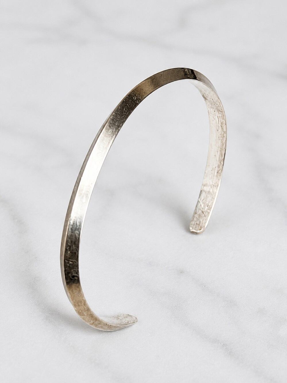 Vintage Navajo Style Sterling Silver Carinated Cuff Bracelet Minimalist Stack